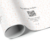 QR-Code der Hochzeitwebsite für Details orange Geschenkpapier (Rolleneckpunkt)