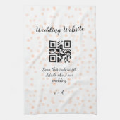 QR-Code der Hochzeitwebsite für Details orange Geschirrtuch (Vertikal)