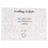 QR-Code der Hochzeitwebsite für Details orange Große Geschenktüte (Rückseite)