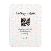 QR-Code der Hochzeitwebsite für Details orange Magnet (Vertikal)