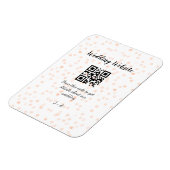 QR-Code der Hochzeitwebsite für Details orange Magnet (Linke Seite)