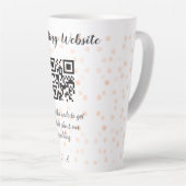 QR-Code der Hochzeitwebsite für Details orange Milchtasse (Rechte Ecke)