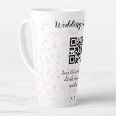 QR-Code der Hochzeitwebsite für Details orange Milchtasse (Linke Ecke)
