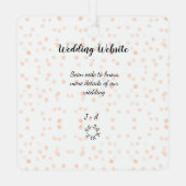 QR-Code der Hochzeitwebsite für Details orange Ornament Aus Metall (Rückseite)