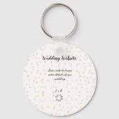 QR-Code der Hochzeitwebsite für Details orange Schlüsselanhänger (Rückseite)
