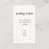 QR-Code der Hochzeitwebsite für Details orange Visitenkarte (Rückseite)