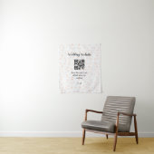 QR-Code der Hochzeitwebsite für Details orange Wandteppich (Beispiel)
