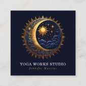 QR-Code der Holistischen Celestis Sun & Moon Yoga Quadratische Visitenkarte (Vorderseite)