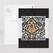 QR-Code der Hund Postkarte (Vorne/Hinten)