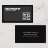 QR-Code der Investmentbank Visitenkarte (Vorne/Hinten)