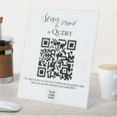 QR-Code der Kundenabfrage Sockelschild (In Situ)