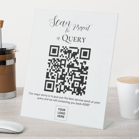 QR-Code der Kundenabfrage Sockelschild (In Situ)