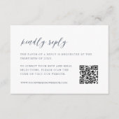 QR-Code der Küstenschifffahrt und der White Weddin RSVP Karte (Vorderseite)