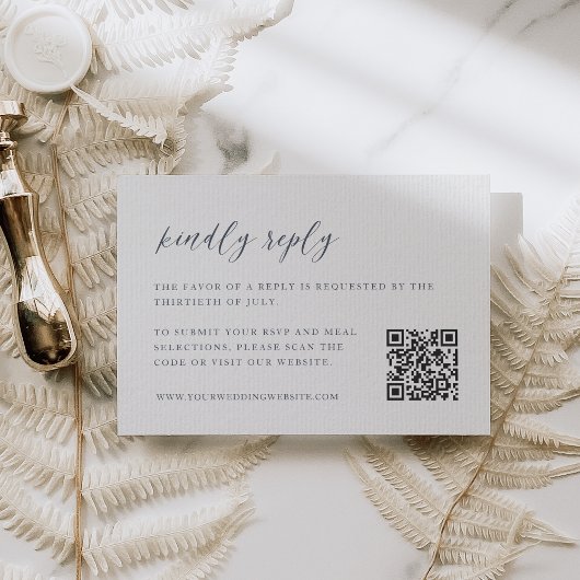 QR-Code der Küstenschifffahrt und der White Weddin RSVP Karte