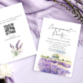 QR-Code der Lavendel-Blume Einladung