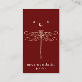 QR-Code der Libelle mit roter Grafikkarte Visitenkarte