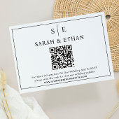 QR-Code der Minimalistischen Hochzeitspartei Begleitkarte