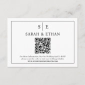 QR-Code der Minimalistischen Hochzeitspartei Begleitkarte (Vorderseite)