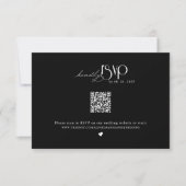 QR-Code der Minimalistischen Hochzeitwebsite RSVP Karte (Vorderseite)
