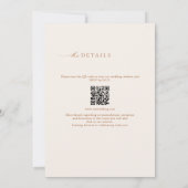 QR-Code der Minimalistischen Wildblume in einer Ho Einladung (Rückseite)