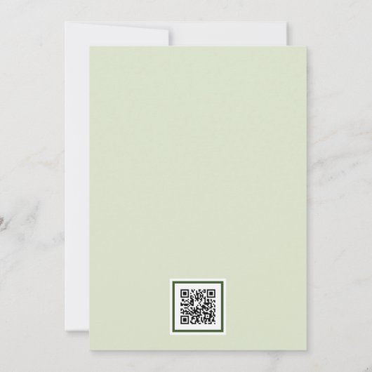 QR-Code der Nacht vor blauem Hydrangea Einladung (Rückseite)