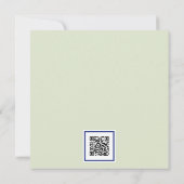 QR-Code der Nacht vor blauem Hydrangea Einladung (Rückseite)