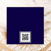 QR-Code der Nacht vor blauem Hydrangea Einladung