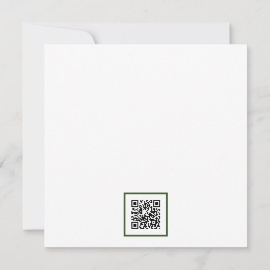 QR-Code der Nacht vor blauem Hydrangea Einladung (Rückseite)