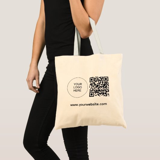 QR-Code der personalisierten Logo-Website Tragetasche (Vorderseite (Produkt))