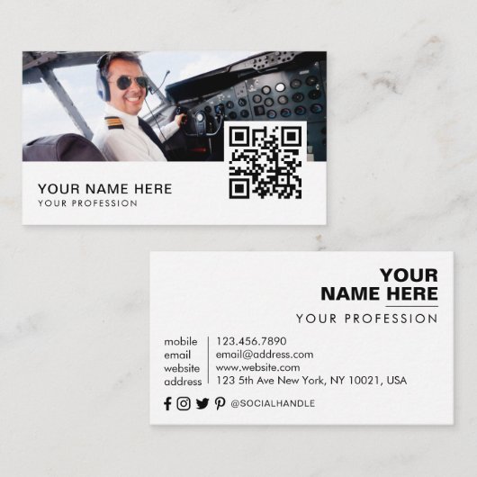 QR-Code der Privatgesellschaft Visitenkarte (Vorne/Hinten)