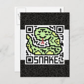 QR Code der Schlange Postkarte (Vorne/Hinten)
