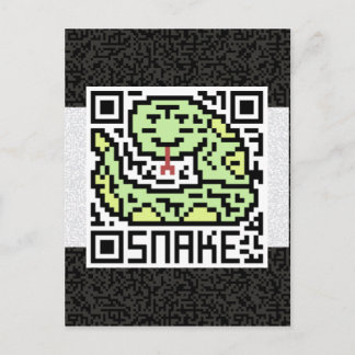 QR Code der Schlange Postkarte