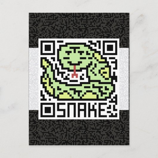QR Code der Schlange Postkarte (Vorderseite)