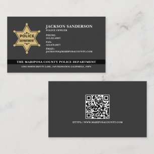 QR-Code der Sheriff-Abteilung für die Strafverfolg Visitenkarte