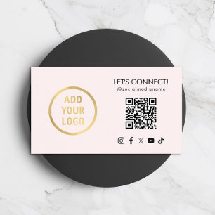 QR-Code der sozialen Medien Fügen Sie Ihr Logo Pin Visitenkarte