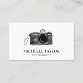 QR-Code der Vintagen Wasserfarbenkamera Visitenkarte (Vorderseite)