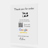 QR-Code der Website des Google-Reviews Acrylschild (Winkel)
