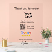 QR-Code der Website des Google-Reviews Acrylschild (Hochzeit)