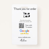 QR-Code der Website des Google-Reviews Ausweis (Vorderseite)