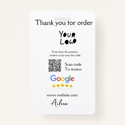 QR-Code der Website des Google-Reviews Ausweis (Rückseite)