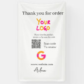 QR-Code der Website des Google-Reviews Banner (Vertikal)
