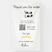 QR-Code der Website des Google-Reviews Banner (Vertikal)