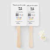 QR-Code der Website des Google-Reviews Fächer (Vorne und Hinten)