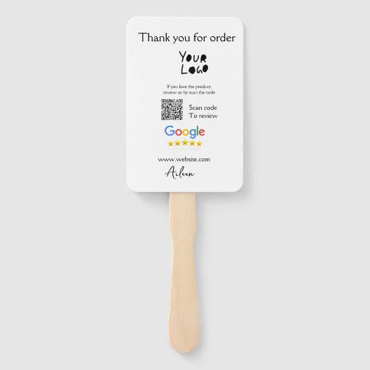 QR-Code der Website des Google-Reviews Fächer (Rückseite)