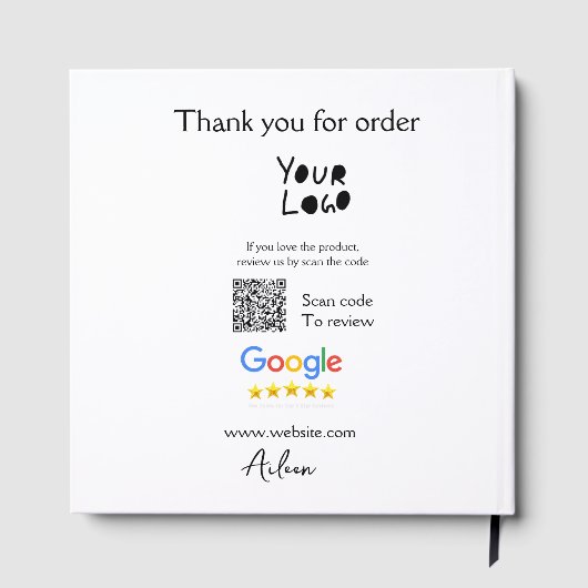 QR-Code der Website des Google-Reviews Gästebuch (Rückseite)