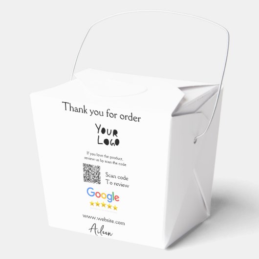 QR-Code der Website des Google-Reviews Geschenkschachtel (Vorderseite)