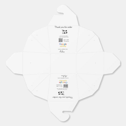 QR-Code der Website des Google-Reviews Geschenkschachtel (Ungeklappt)