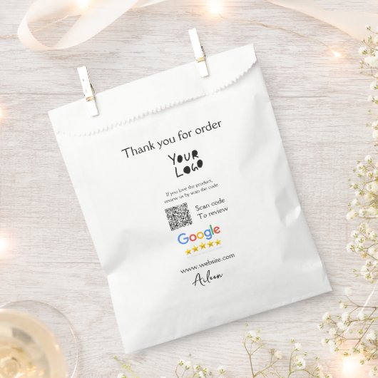 QR-Code der Website des Google-Reviews Geschenktütchen (Ausgeschnitten)