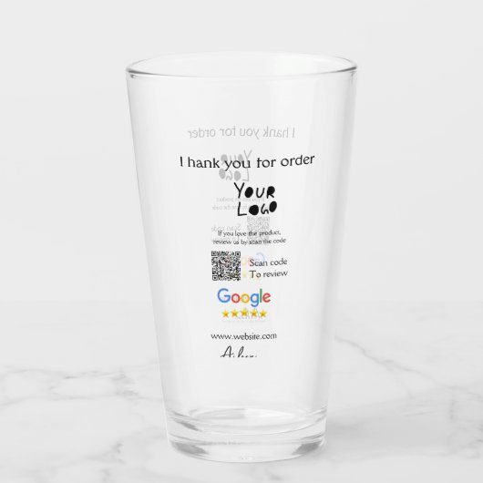 QR-Code der Website des Google-Reviews Glas (Rückseite)