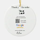 QR-Code der Website des Google-Reviews Keramik Ornament (Vorne)